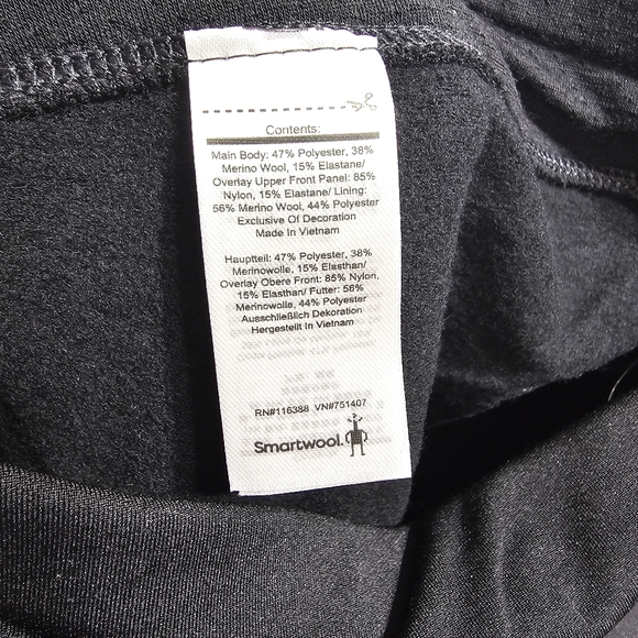NWT Smartwool Men's Merino Sport Fleece Pants Black Size XXL Zip Pockets. - Picture 14 of 15